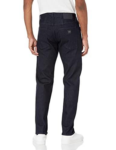 A|X ARMANI EXCHANGE mens 5 Pocket Pocket Slim Denim Dark Rinse Jeans, Indigo Denim/Indigo, 34 US