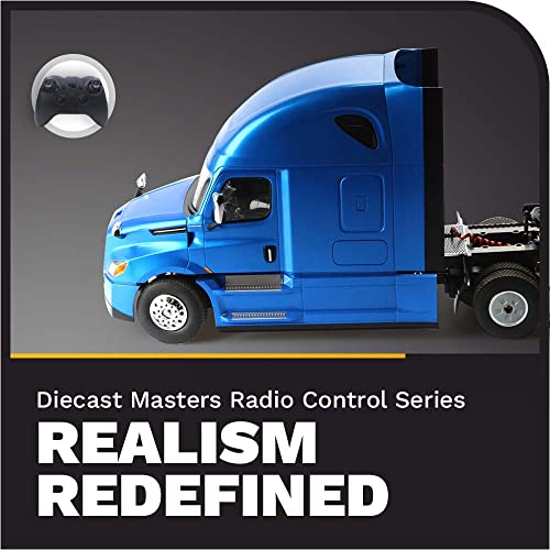 Diecast Masters RC Truch Freightliner Cascadia Truck | Fully Functional Radio Control Raised Roof Sleeper Cab | 1:16 Scale Model Remote Control Truck, RC Semi Truck | Diecast Model 27006