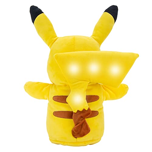 POKEMON Pikachu Electric Charge - 10 Inch Interactive Plush with Lights, Voice Reactions, and Thunder FX