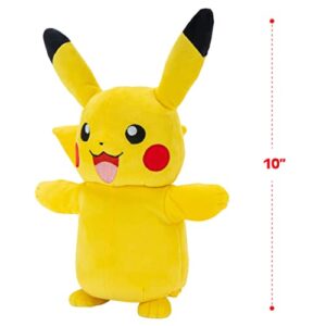 POKEMON Pikachu Electric Charge - 10 Inch Interactive Plush with Lights, Voice Reactions, and Thunder FX