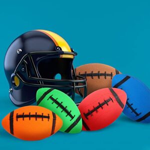 Shindel 6PCS Mini Inflatable Football, 6.3inch Ball Toys for Kids Perfect Outdoor and Indoor Games Football Lovers Gifts, for Super Bowl LVII Party Favors