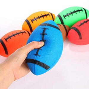 Shindel 6PCS Mini Inflatable Football, 6.3inch Ball Toys for Kids Perfect Outdoor and Indoor Games Football Lovers Gifts, for Super Bowl LVII Party Favors