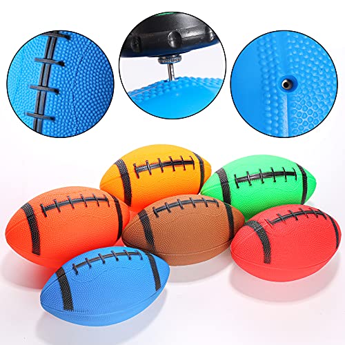 Shindel 6PCS Mini Inflatable Football, 6.3inch Ball Toys for Kids Perfect Outdoor and Indoor Games Football Lovers Gifts, for Super Bowl LVII Party Favors