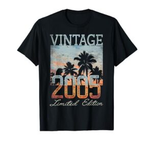 vintage 2005 limited edition 18th birthday 18 year old gifts t-shirt