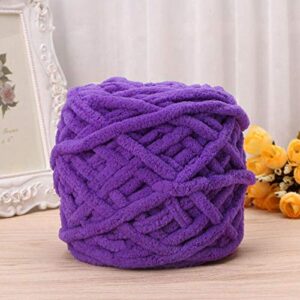 SUGN DIY Multicolor Warm Sewing Thick Plush Soft Chenille Yarn Knitting Rope Velvet Thread Baby Cord(Coffee&Green)