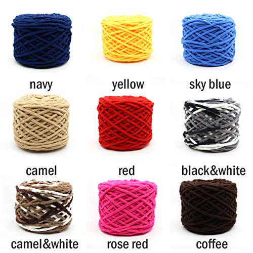 SUGN DIY Multicolor Warm Sewing Thick Plush Soft Chenille Yarn Knitting Rope Velvet Thread Baby Cord(Coffee&Green)