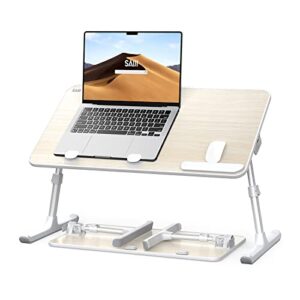 laptop desk for bed, saiji lap desks bed trays for eating writing, adjustable computer laptop stand, foldable lap table in sofa and couch（23.6 x 13teak