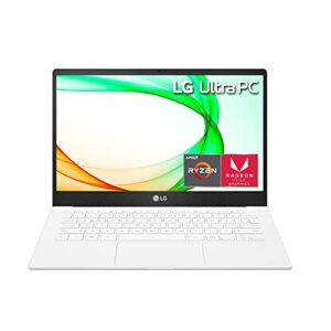 lg ultra pc 13u70p - 13" full hd (1920x1080) ips ultra-lightweight laptop, ryzen 7 4700u cpu, amd radeon graphics, 16gb ram, 256gb ssd, 14.5 hours battery, white - 2021