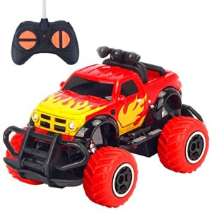 hymaz remote control car for girls 3-5 6 7 8-12 gifts, pink/purple rc racing car & truck & one button deformation & 360°rotating drifting car robot toys for kids girls boys (1.43 red rc cars)