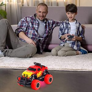 Hymaz Remote Control Car for Girls 3-5 6 7 8-12 Gifts, Pink/Purple RC Racing Car & Truck & One Button Deformation & 360°Rotating Drifting Car Robot Toys for Kids Girls Boys (1.43 red rc Cars)