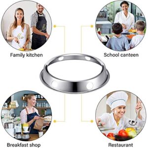 2pcs Stainless Steel Pots Rack Wok Ring Cast Iron Stove Rack Round Gas Cooker Reversible Pan Stand Pots Holder Stove Rack(26cm)