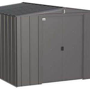 Arrow Classic Steel Storage Shed, 8x8, Charcoal