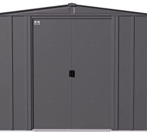 Arrow Classic Steel Storage Shed, 8x8, Charcoal