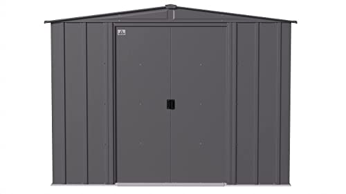 Arrow Classic Steel Storage Shed, 8x8, Charcoal