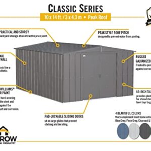 Arrow Classic Steel Storage Shed, 10x14, Sage Green