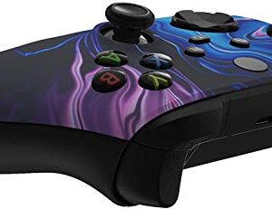Custom Controllerzz Wireless Controller for Microsoft Xbox Series X/S & Xbox One - Custom Soft Touch Feel - Custom Xbox Series X/S Controller (X/S Blue & Purple Swirl)