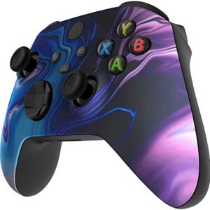 Custom Controllerzz Wireless Controller for Microsoft Xbox Series X/S & Xbox One - Custom Soft Touch Feel - Custom Xbox Series X/S Controller (X/S Blue & Purple Swirl)