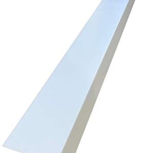 EAGLE 1 - (5 FT Long) Roof Drip Edge Flashing- 26 Gauge- 60"x4" x1.5"- 75 Degree Angle - Easy to Install- Matching Screws and Hex Bit Driver Included- Many Colors (2, White)