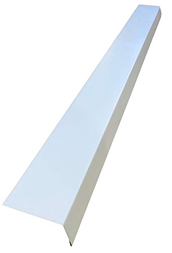 EAGLE 1 - (5 FT Long) Roof Drip Edge Flashing- 26 Gauge- 60"x4" x1.5"- 75 Degree Angle - Easy to Install- Matching Screws and Hex Bit Driver Included- Many Colors (2, White)