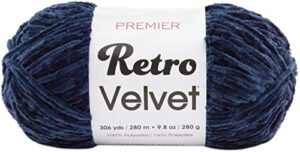 premier yarns navy yarn retro velvet