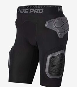 nike pro hyperstrong padded football impact compression shorts (black, large)
