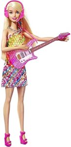barbie: big city, big dreams singing “malibu” roberts doll (11.5-in blonde) with music, light-up feature, microphone & accessories, gift for 3 to 7 year olds