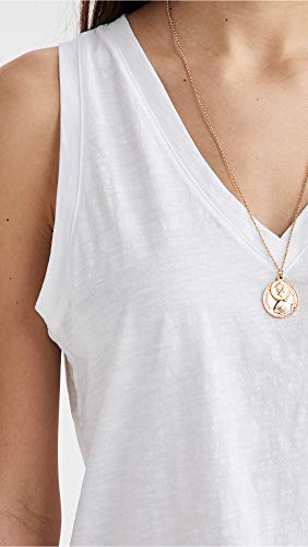 Madewell Women's Whisper Cotton V-Neck Tank, Optic White, M