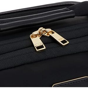 TUMI Voyageur Oxford Compact Carry On Suitcase - Luggage for Women & Men with Wheels - Black & Gold Hardware