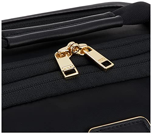 TUMI Voyageur Oxford Compact Carry On Suitcase - Luggage for Women & Men with Wheels - Black & Gold Hardware