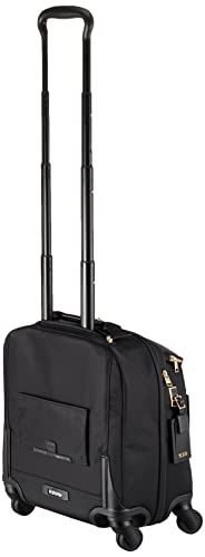 TUMI Voyageur Oxford Compact Carry On Suitcase - Luggage for Women & Men with Wheels - Black & Gold Hardware