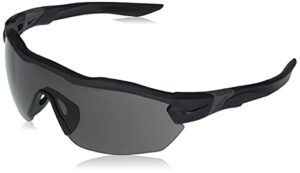 nike show x3 elite l rectangular sunglasses, matte black, 61/15/130