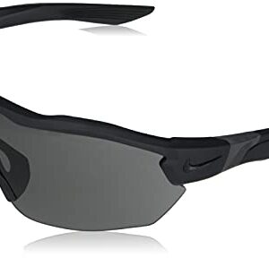 Nike Show X3 Elite L Rectangular Sunglasses, Matte Black, 61/15/130