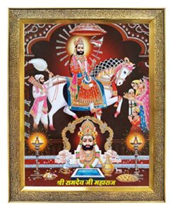 koshtak baba ramdev pir maharaj samadhi in hourse photo frame with unbreakable glass for wall hanging/gift/temple/puja room/home decor and worship