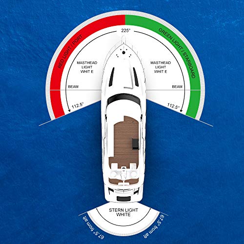 Sebnux LED Boat Navigation Light Red and Green LED Marine Navigation Light Boat Bow Light for Pontoon and Small Boat (Silver)