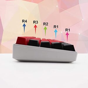 (Only Keycaps) Red Keycaps 60 Percent Custom Key Caps Set with Key Puller for Cherry MX Switches/ RK61/Ducky One 2 Mechancal Keyboard