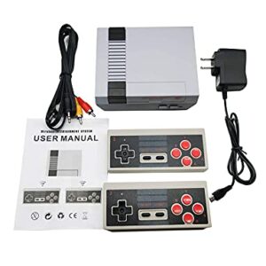 Generic Retro Wireless Video Game Console Classic Handheld Mini PC Game Player Built in 620 Games Dual Controller AV TV Game Machine for Kids,Children,Adult,Grey,18x14x7cm