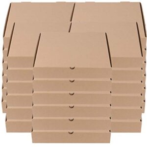 kohand 30 pcs 9 1/2 inches square cardboard pizza box 1.5 inches thickness, quality corrugated pizza boxes, disposable takeaway packaging boxes keeps pizza fresh, kraft brown color
