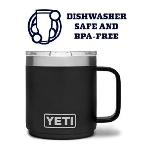 YETI Rambler 10 oz Stackable Mug, Vacuum Insulated, Stainless Steel with MagSlider Lid, Black