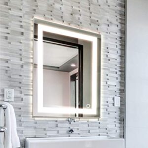 homewerks 100160 30x36 inches led bathroom mirror wall mounted frameless anti-fog dimmable light 1600 lumen ultra bright white 5000 kelvin, single color