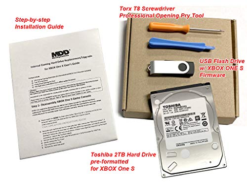MDD MAXDIGITALDATA Gaming HDD Upgrade kit 2TB 128MB Cache SATA 6Gbps 2.5inch Internal Gaming Hard Drive (for Xbox One S HDD Upgrade/Replacement)