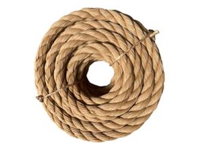 ateret twisted promanila - unmanila rope i 1 inch x 25 feet i 3 strand synthetic polypropylene rope i multipurpose, lightweight, weather-resistant cord for decor, landscaping & diy projects