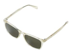fossil men's male sunglass style fos 3114/g/s rectangular, crystal yellow, 55mm, 18mm