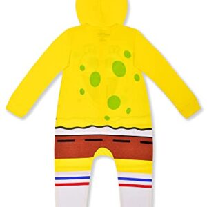 Nickelodeon SpongeBob Squarepants Boys Hooded Coverall for Newborn, Infant and Toddler - Yellow