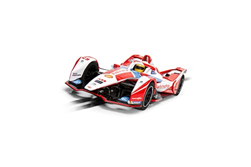Scalextric Fomula E Spark SRT05e Mahindra Racing 1:32 Slot Race Car C4285, Red & Gray