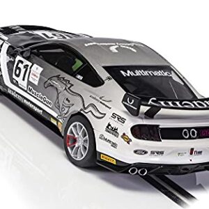 Scalextric Ford Mustang GT4 Academy Motorsport 1:32 Slot Race Car C4221, Black & Gray