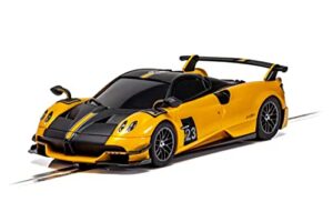 scalextric pagani huayra roadster 1:32 slot race car c4212, orange & black