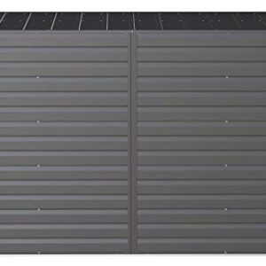 Arrow Shed Select 10' x 4' Outdoor Lockable Steel Storage Shed Building, Charcoal