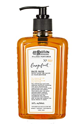 C.O. Bigelow Hand Wash, Grapefruit No.1527 - Village Perfumer Moisturizing Hand Wash for Bathroom & Kitchen with Aloe Vera, 10 fl oz