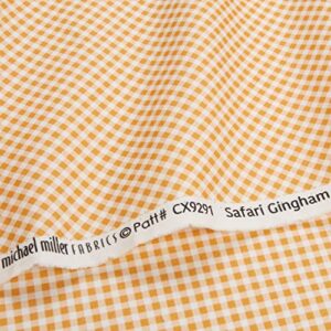 Michael Miller Out Of Africa Safari Gingham Orange, Quilting Fabric by the Yard