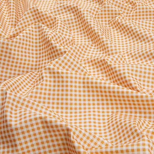 Michael Miller Out Of Africa Safari Gingham Orange, Quilting Fabric by the Yard